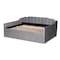 Baxton Studio Lennon Modern and Contemporary Grey Velvet Fabric Full Size Daybed with Trundle 186-11470-Zoro - alternate 2